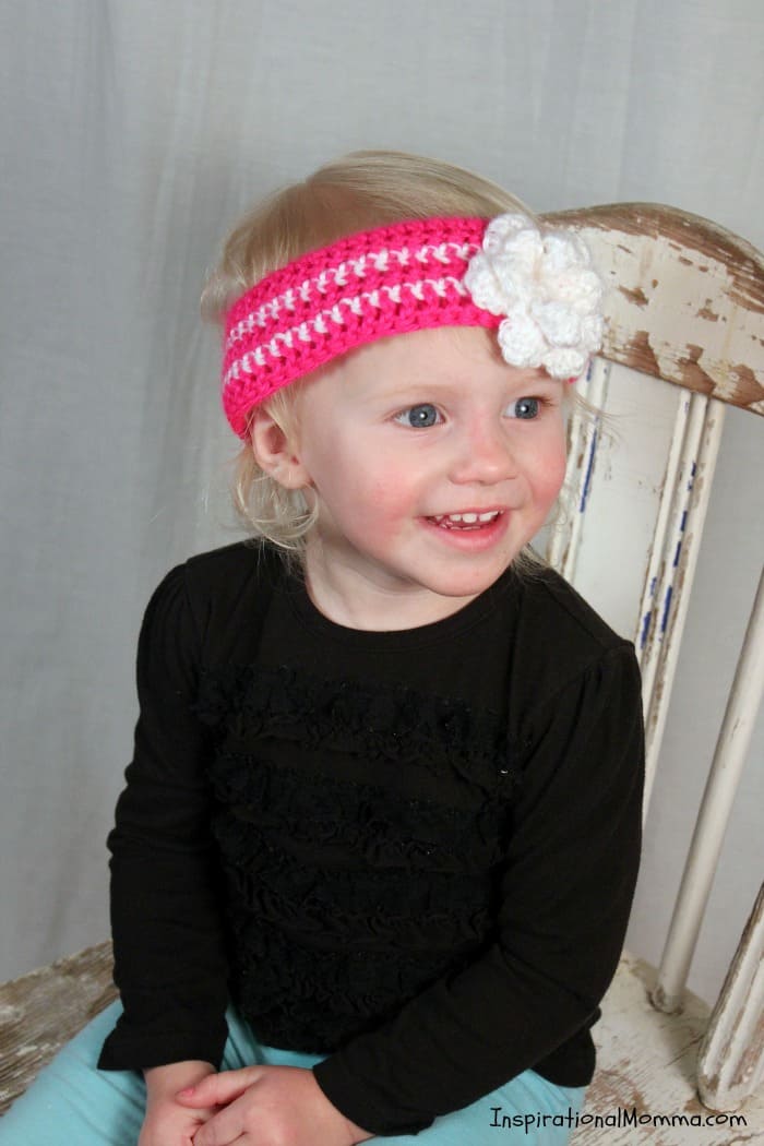 This adorable headband is the perfect accessory for a little lady in your life. The pattern is simple, even for those just starting to crochet.