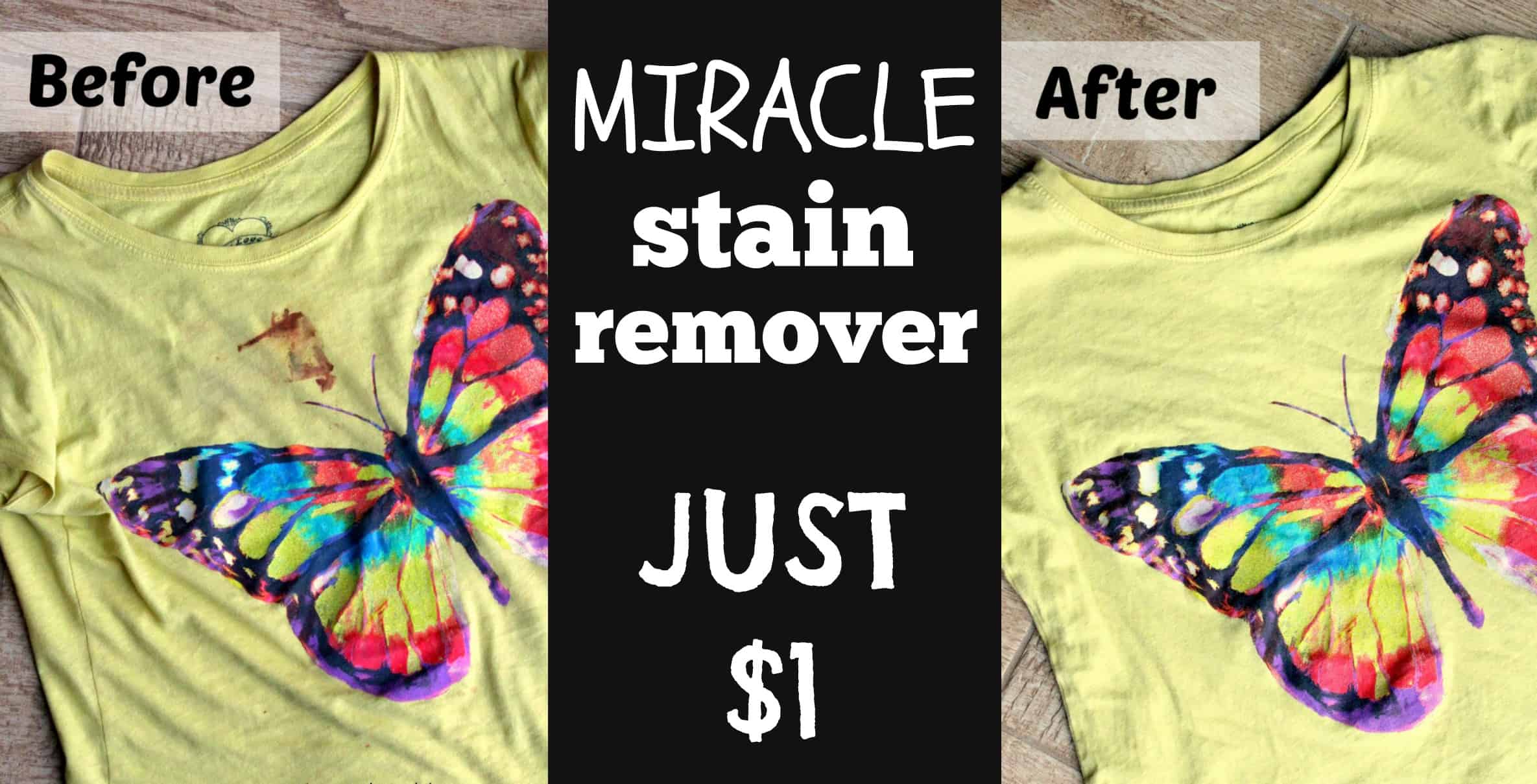 Got stains? This Miracle Stain Remover is the answer to your problems. At just $1.00, you will be amazed at what it can do for you!
