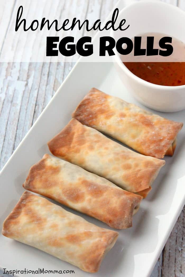 These healthy Homemade Egg Rolls are packed with a delicious combination of meat and yummy vegetables and are sure to become a new favorite!
