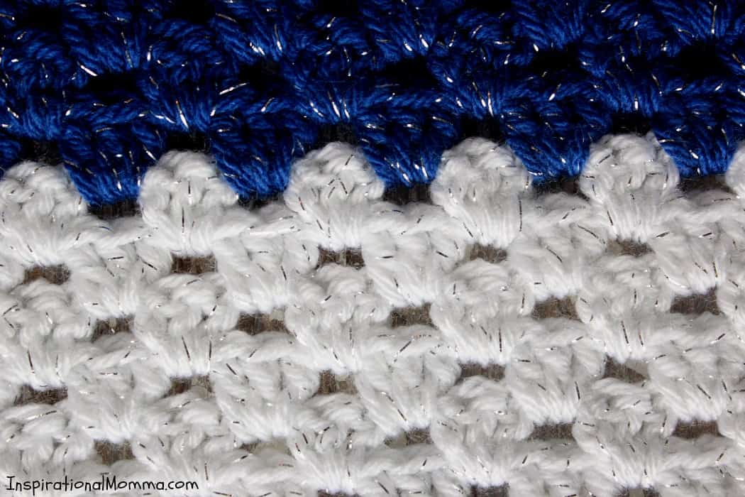 Show your patriotic pride with this beautiful American Crochet Shawl, a perfect project for developing crocheters.