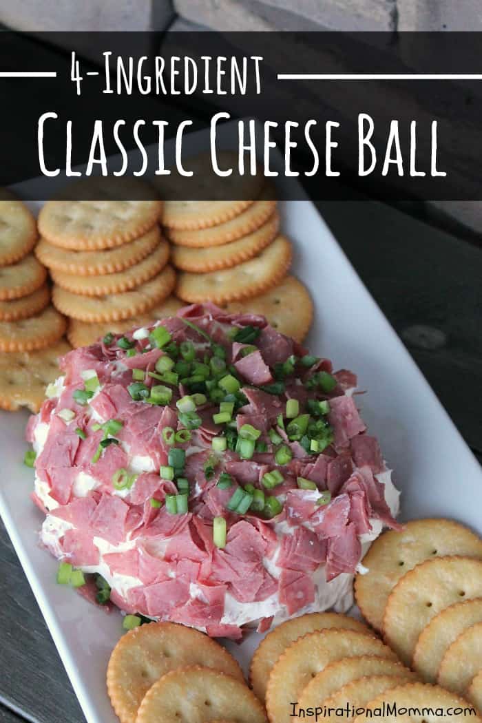 This 4-Ingredient Classic Cheese Ball is easy to make and even easier to enjoy! Your guests will immediately fall in love with this creamy appetizer!
