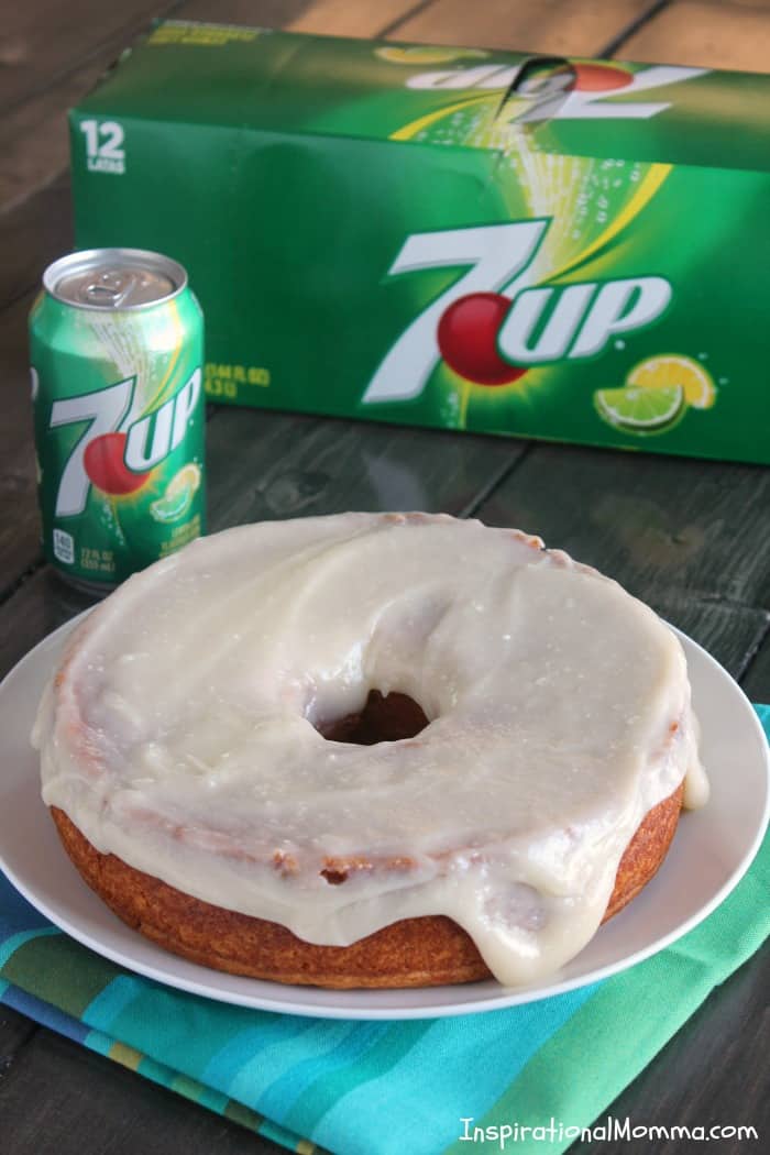 This 2-Ingredient 7UP Cake is easy and delicious! Then, topped with Cream Cheese 7UP Icing, it becomes irresistible! #JustAdd7UP #iinspirationalmomma #2ingredientcake #easycake #7up #dessert #desserts #recipe