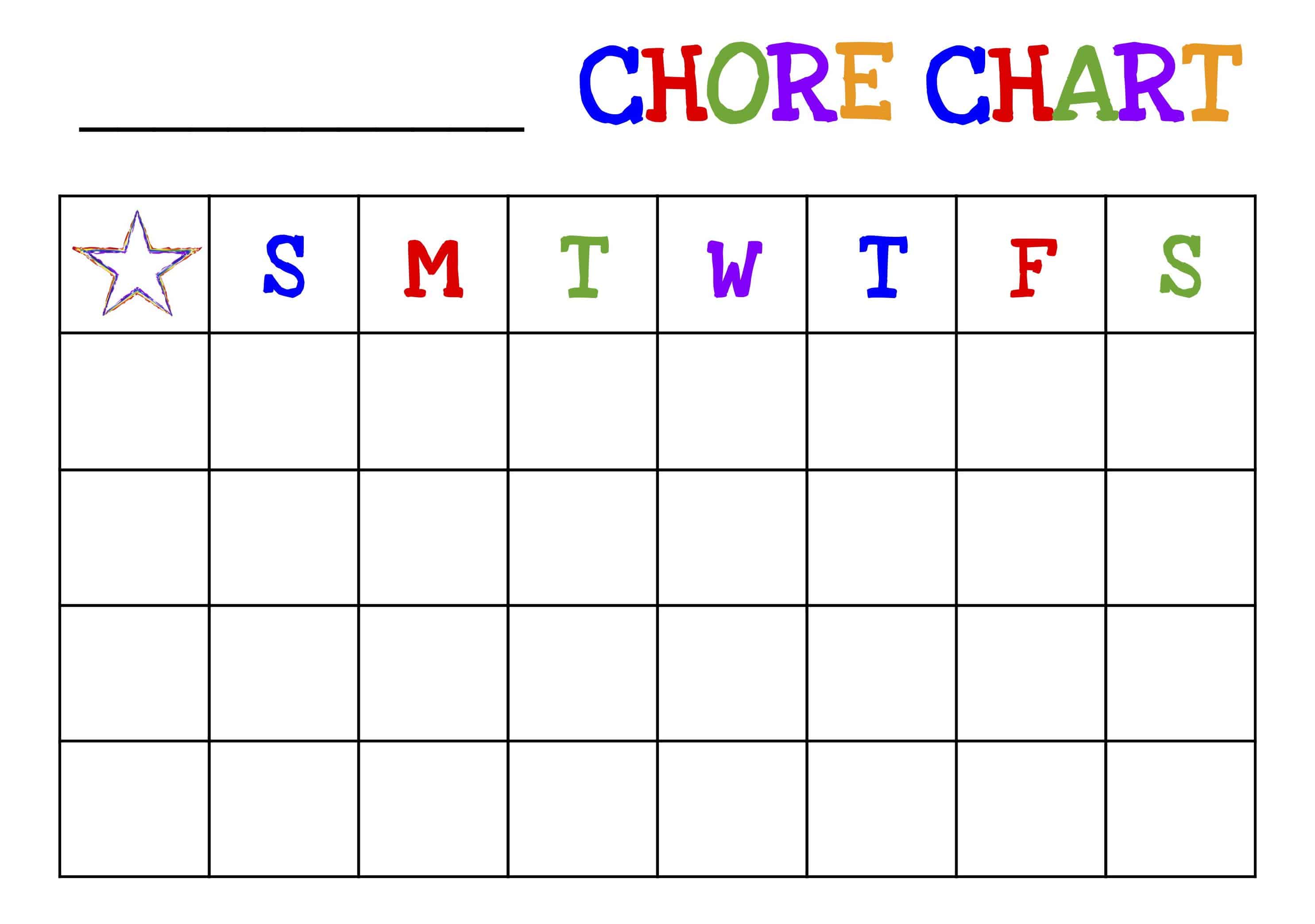 Free Printable Chore Chart For Kids - Motivate your child with this easy tool and always be sure to reward with a sweet treat! #KempsLocallyCrafted