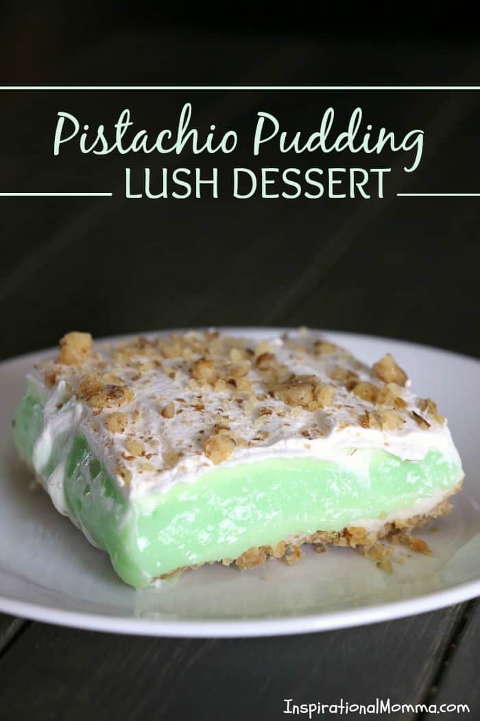 Pistachio Pudding Lush Dessert has a perfect crust topped with sweet, creamy, flavorful layers! It's perfect for your holiday gathering or just because!
