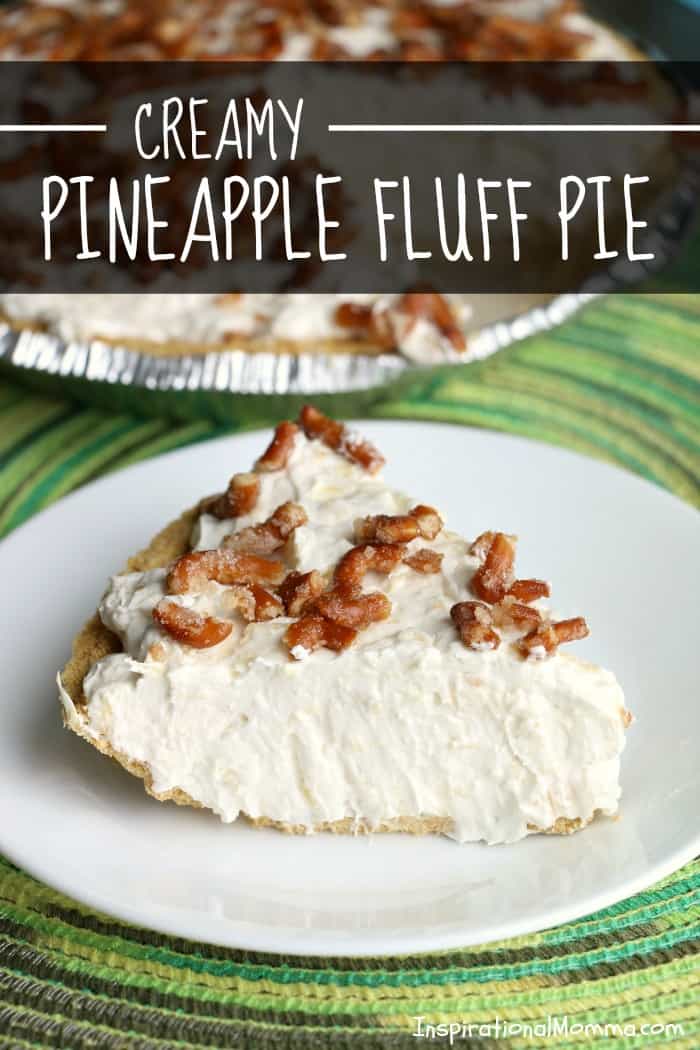Creamy Pineapple Fluff Pie is a perfect combination of smooth and crunchy, sweet and salty. This simple pie comes together quickly and will become the talk of the party!