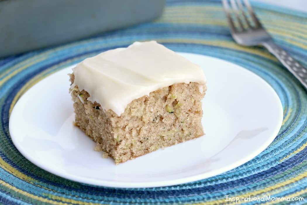 This soft, moist Homemade Zucchini Cake is covered with smooth, sensational Cream Cheese Frosting. A perfect dessert for any occasion!