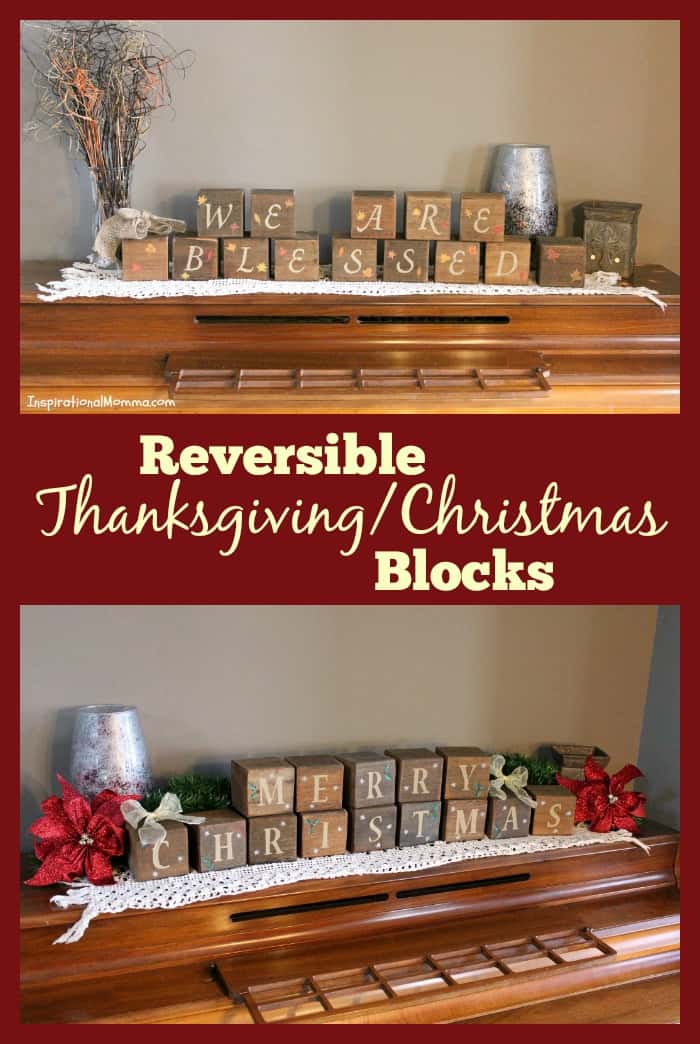 Reversible Thanksgiving/Christmas Blocks