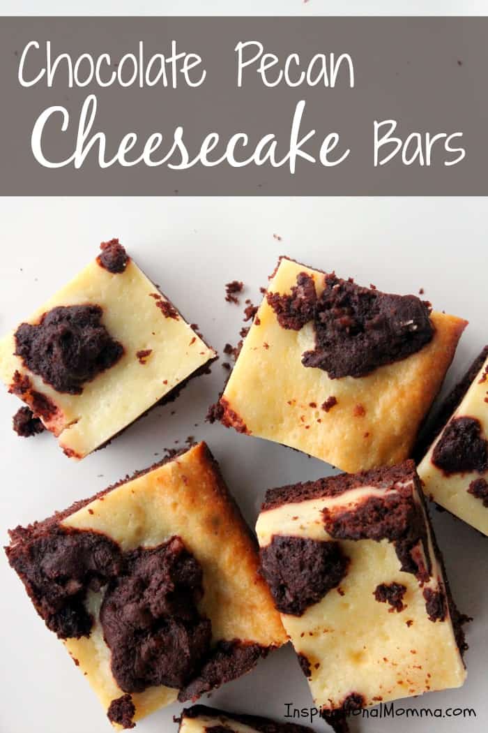 Chocolate Pecan Cheesecake Bars