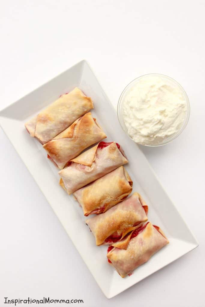 Strawberries & Cream Egg Rolls