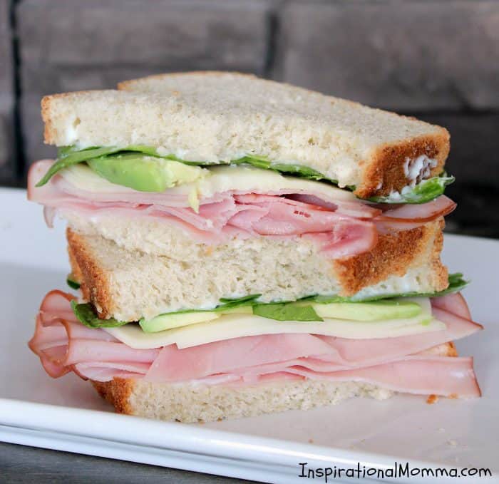 Fresh Ham, Avocado & Spinach Sandwich