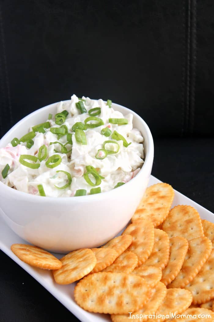 This Warm Cream Cheese Crab Dip is a creamy appetizer, packed with crab