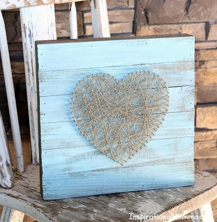 DIY Heart String Art Sign