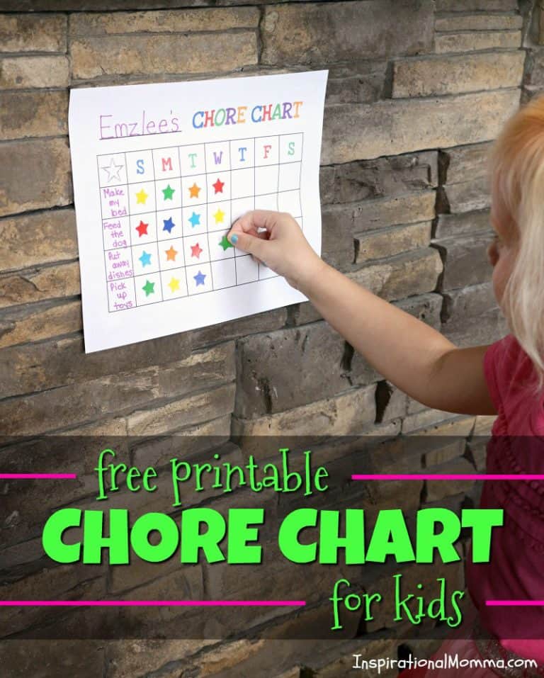 Free Printable Chore Chart For Kids