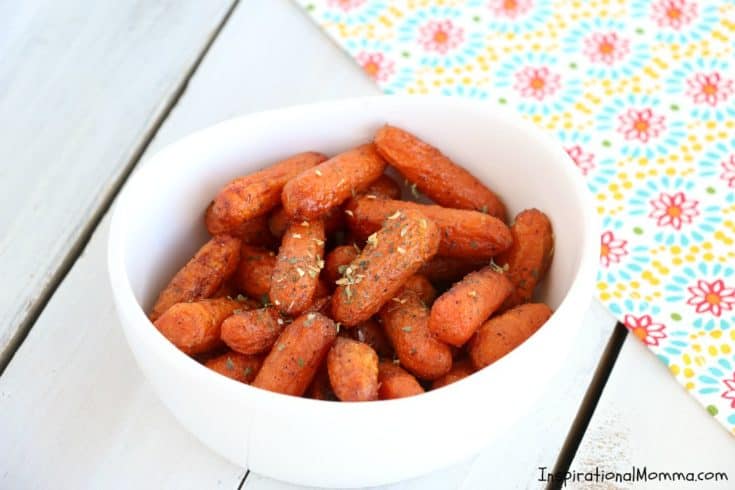 Air Fryer Brown Sugar Roasted Carrots are packed with delicious flavors! They are a tasty, easy vegetable side dish that will pair with any meal. #InspirationalMomma #AirFryer #RoastedCarrots #Carrots #BrownSugar #BrownSugarCarrots #Vegetables #Veggies #Keto #SideDish #Healthy