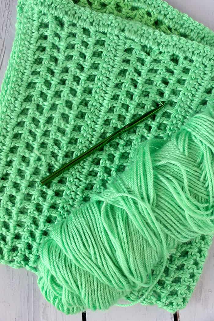 This Easy Double Crochet Blanket is a perfect project for beginning