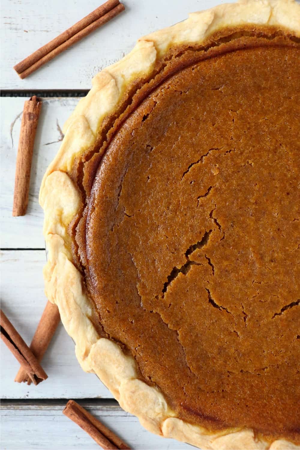 Baked pumpkin pie.