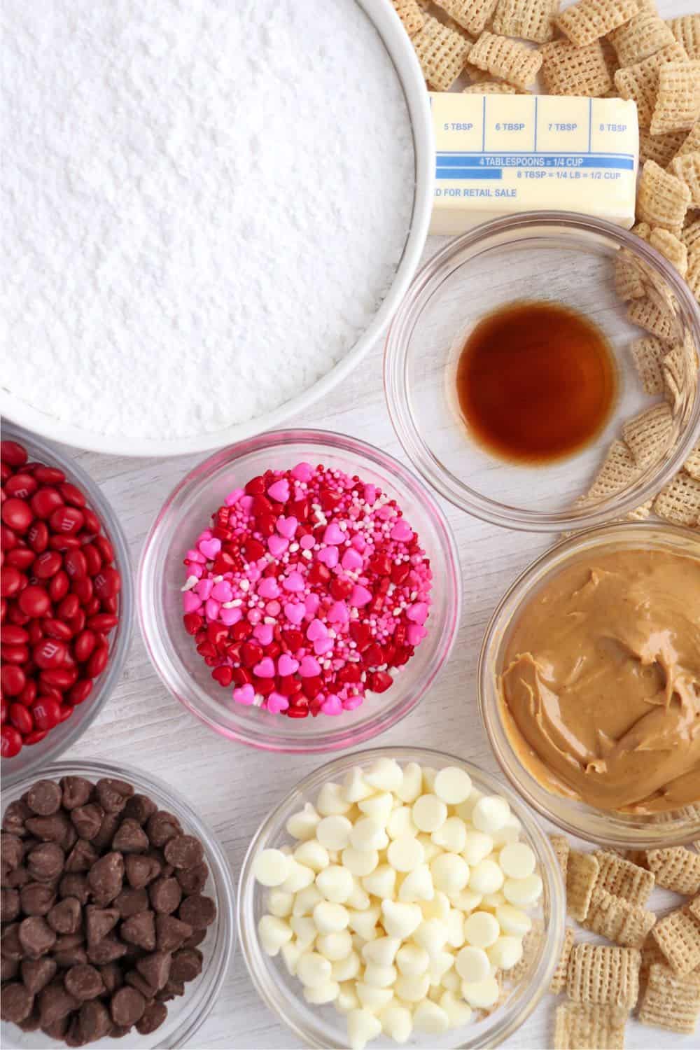 Peanut Butter Puppy Chow ingredients