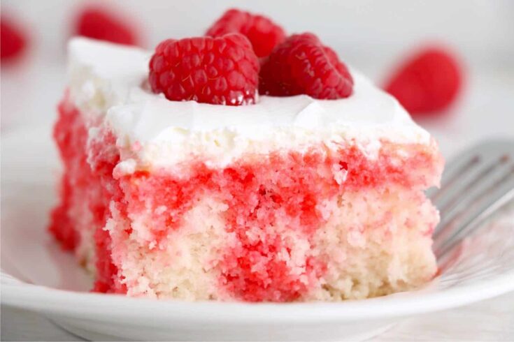 Raspberry Poke Cake