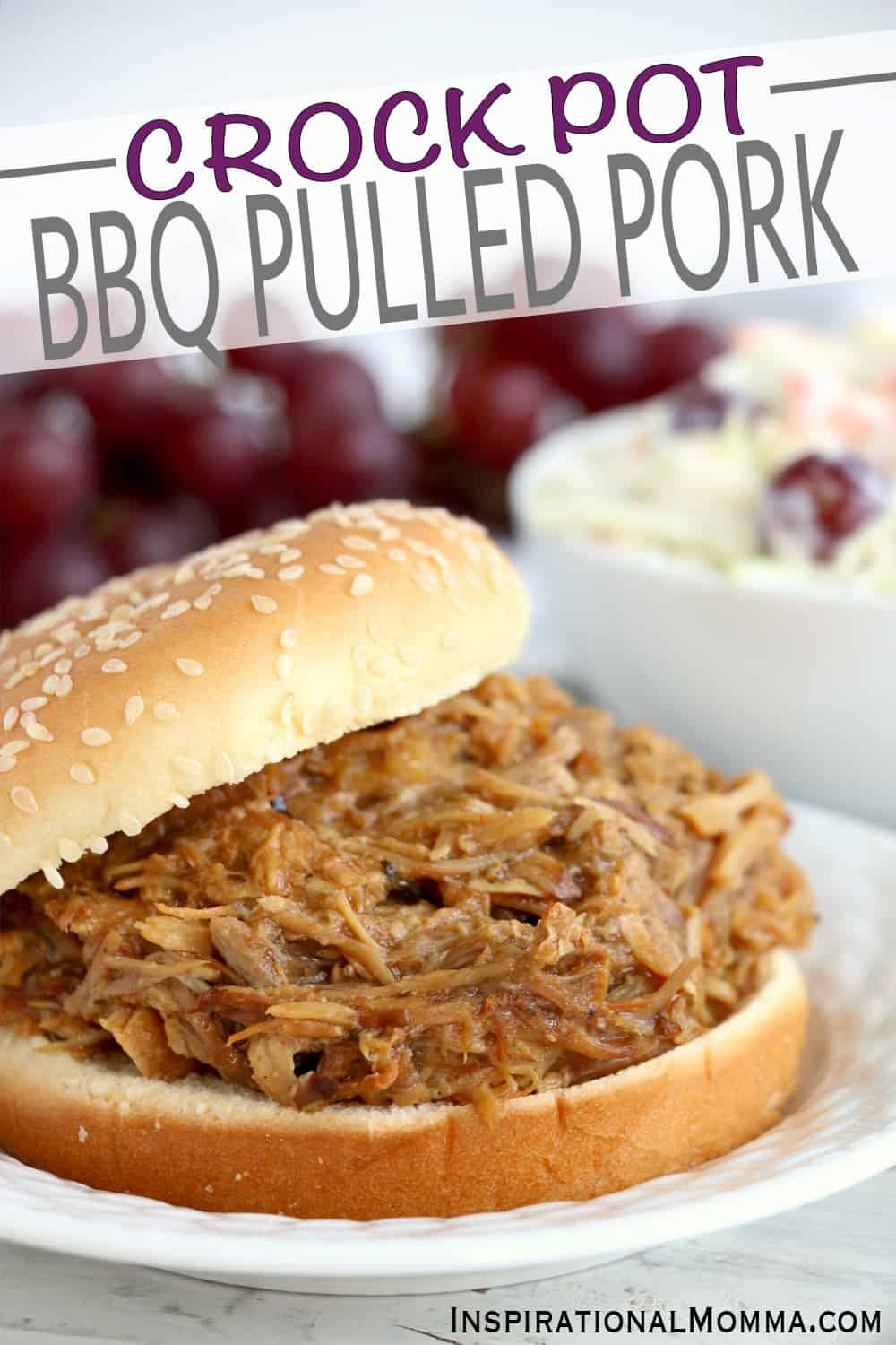 Crock Pot BBQ Pulled Pork - Easy and Delicious - Inspirational Momma