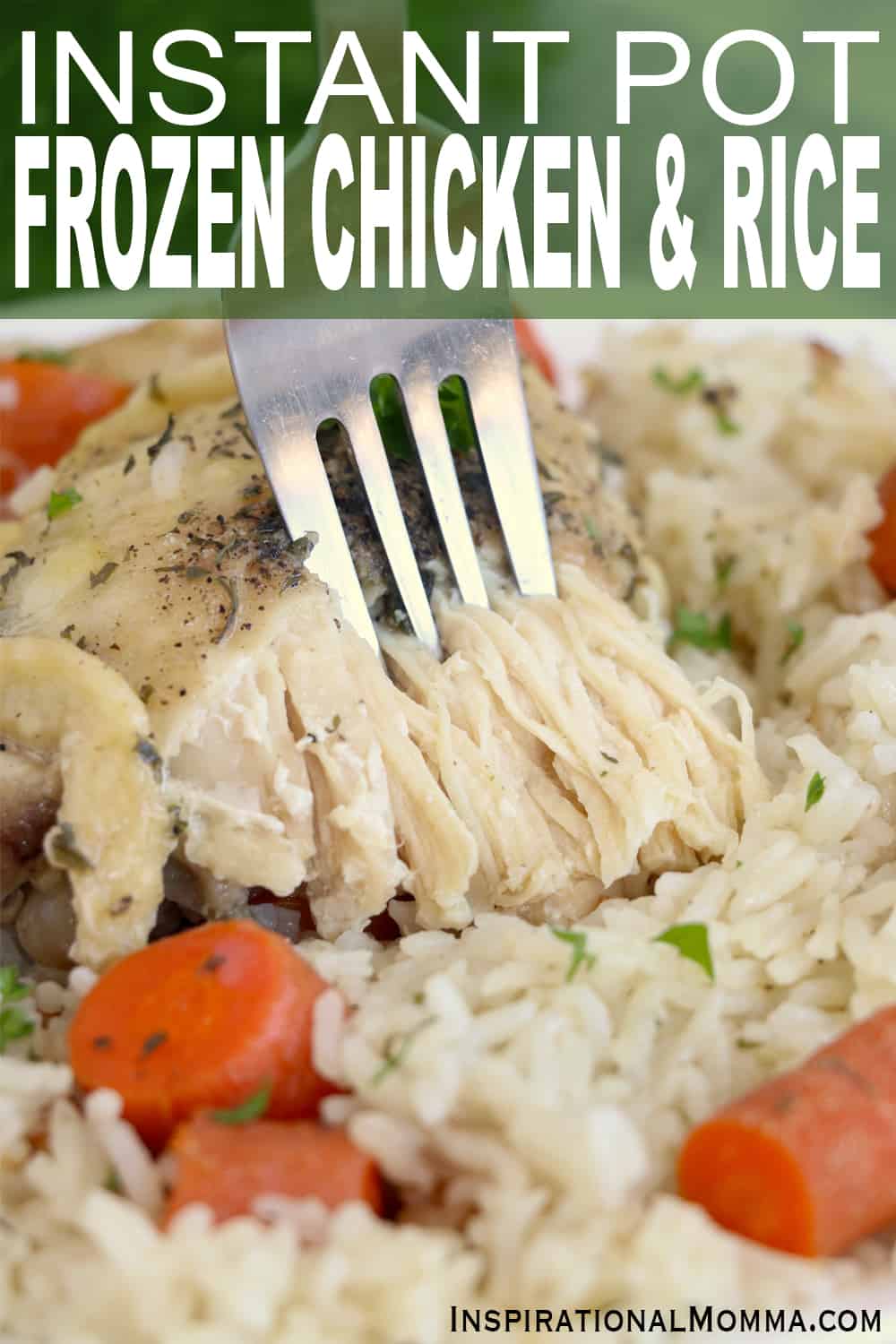 Instant Pot Frozen Chicken and Rice - Inspirational Momma