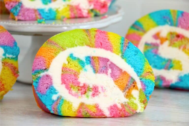 Tie Dye Vanilla Roll Cake