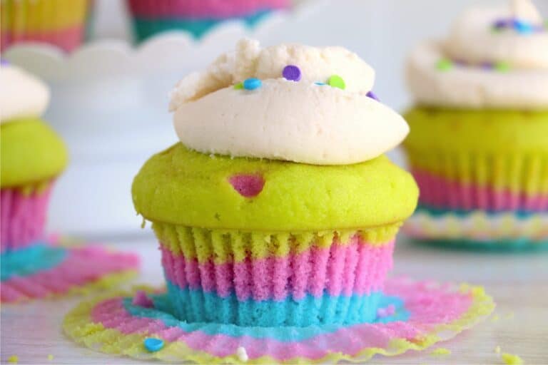 Colorful Layered Cupcakes