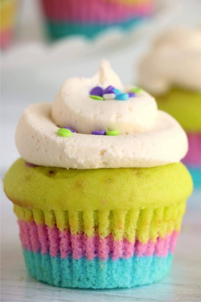 Colorful Layered Cupcakes - Inspirational Momma