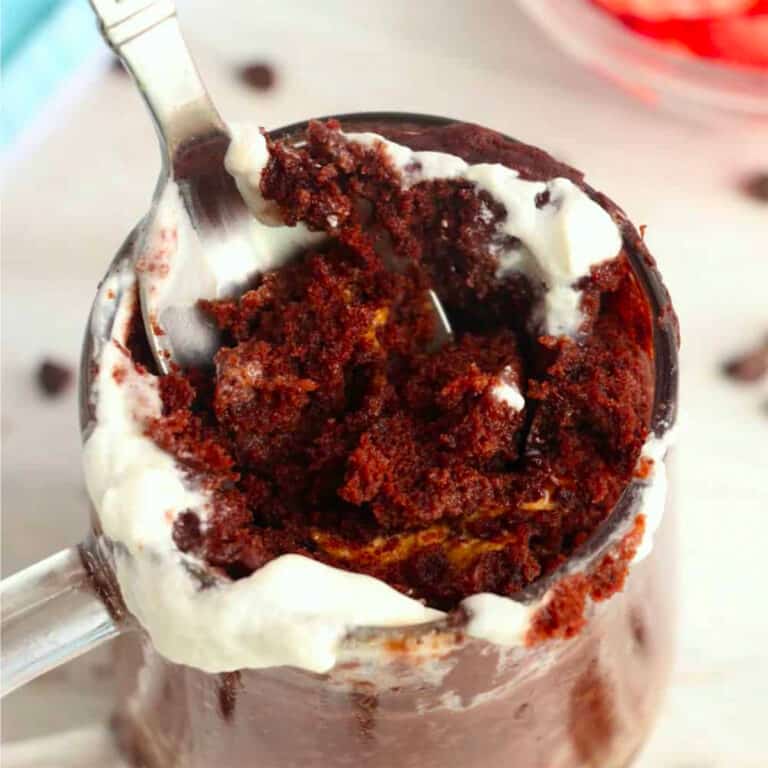 Chocolate Peanut Butter Mug Cake