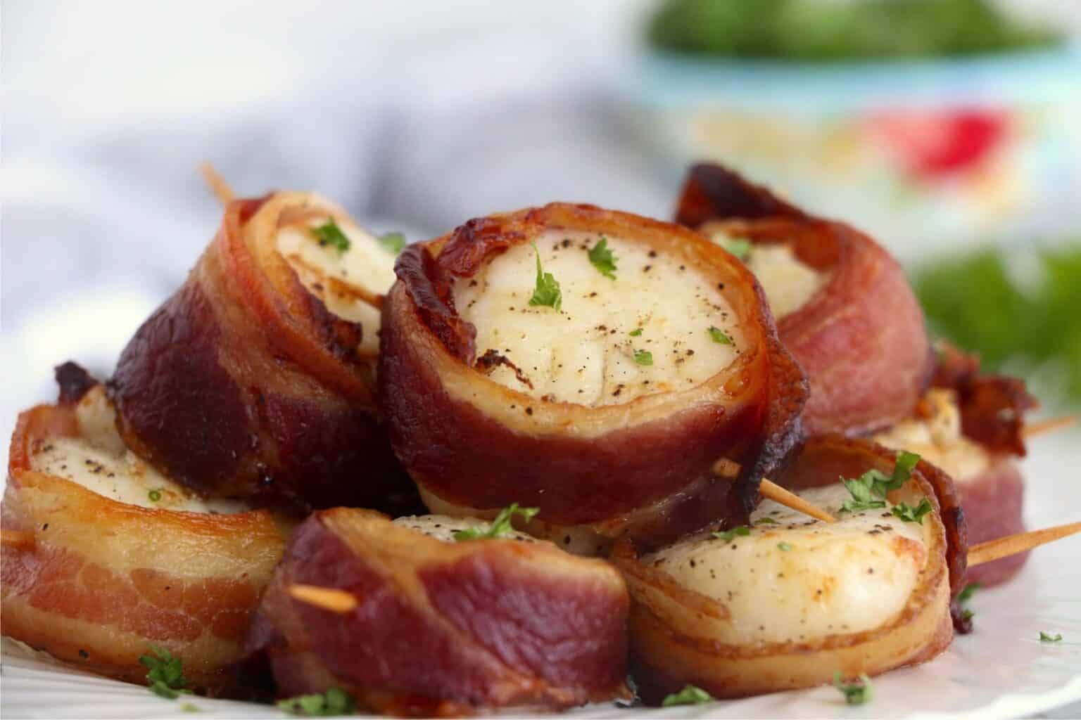 Air Fryer Bacon Wrapped Scallops Inspirational Momma