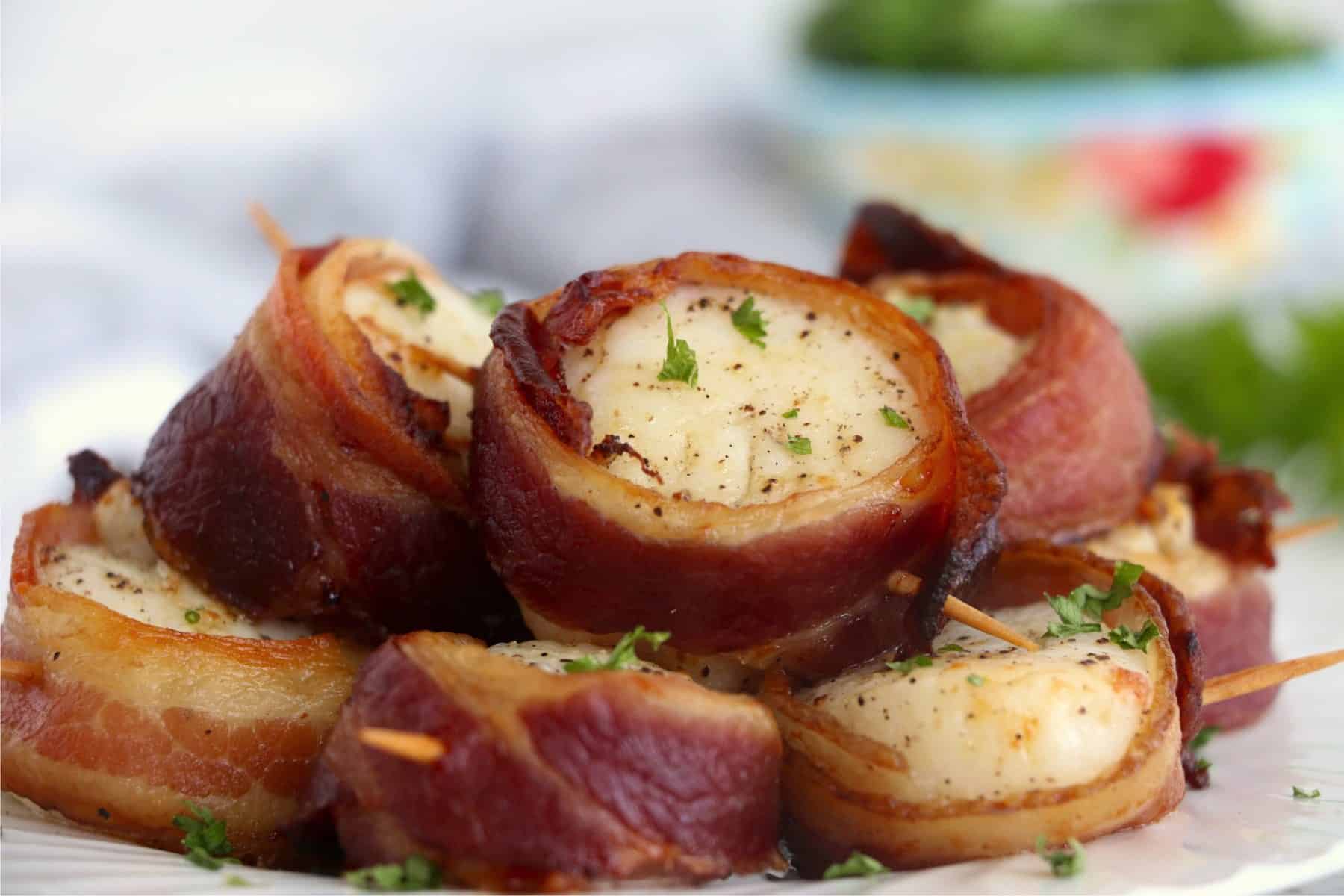 Air Fryer Bacon Wrapped Scallops