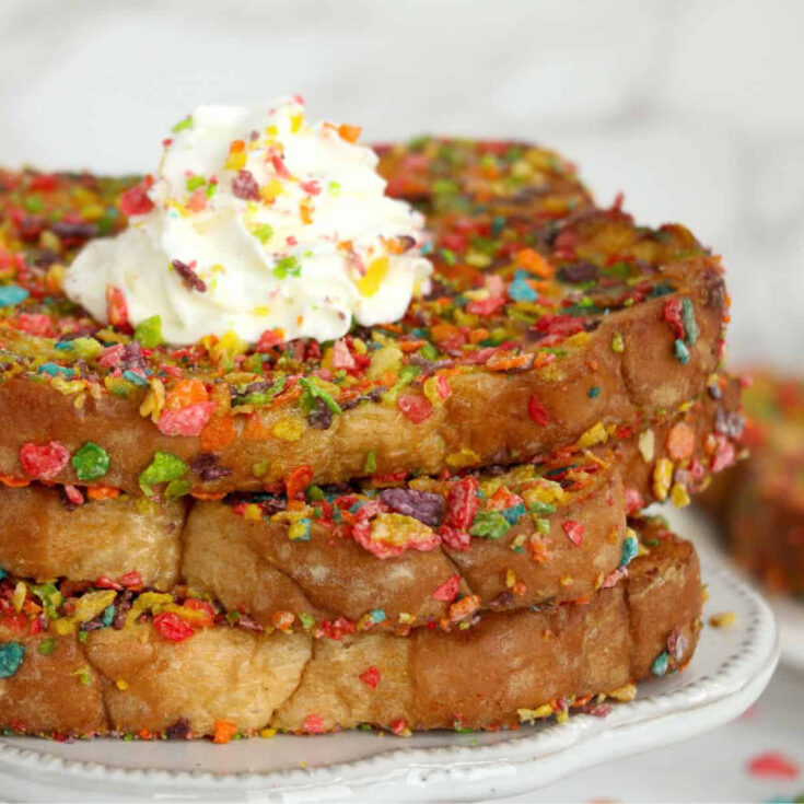 Air Fryer Fruity Pebble French Toast