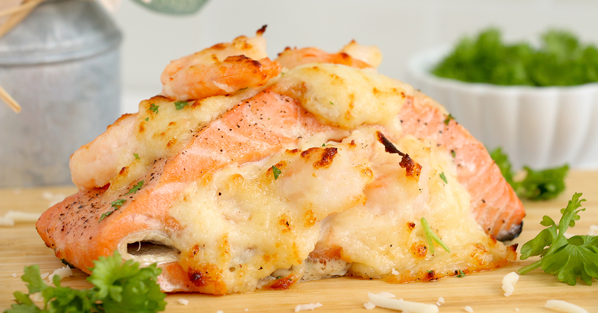 Shrimp Stuffed Salmon - Inspirational Momma
