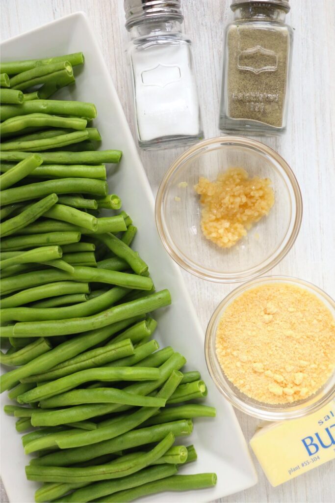 Overhead shot of individual ingredients on table