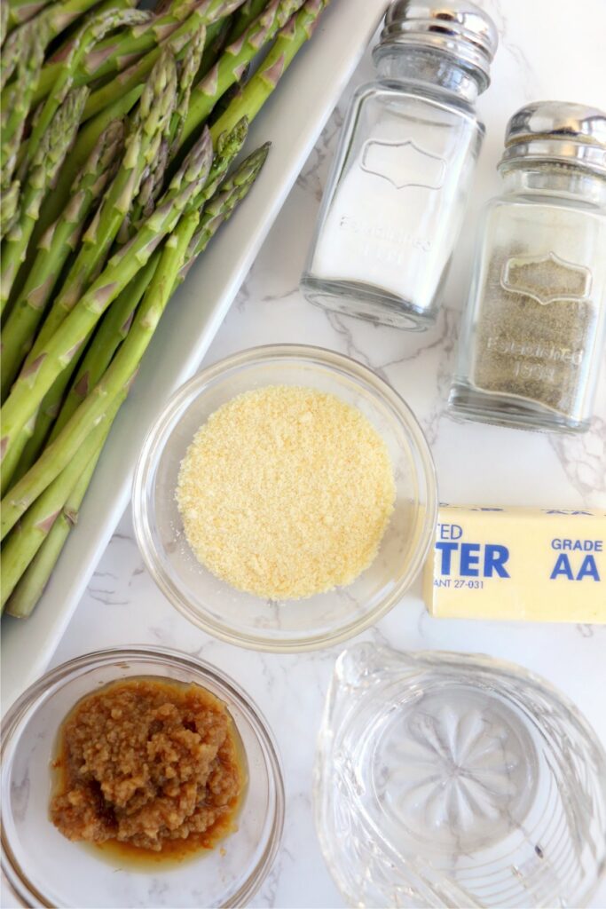 Overhead shot of individual ingredients on table