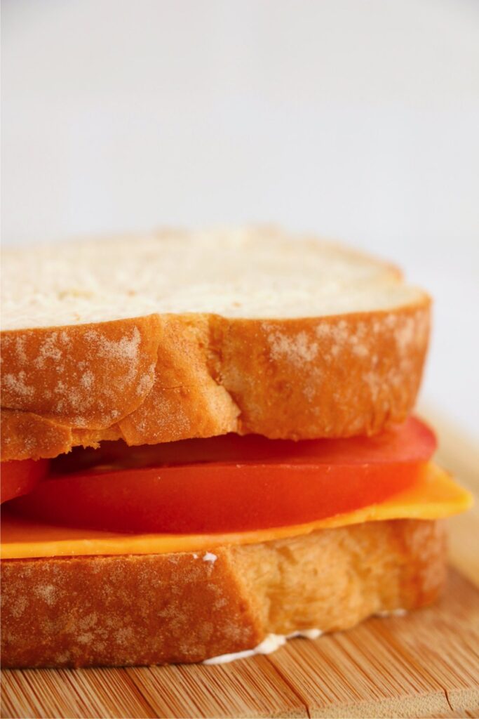 Closeup shot of sandwich ready to be cooked