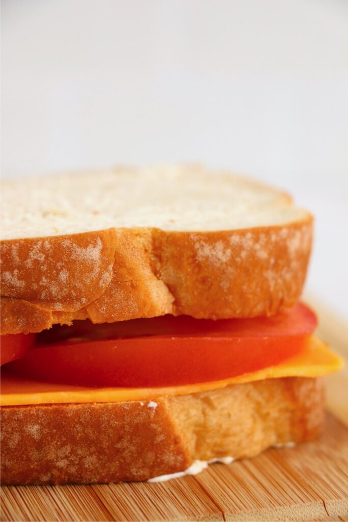 Closeup shot of sandwich ready to be cooked