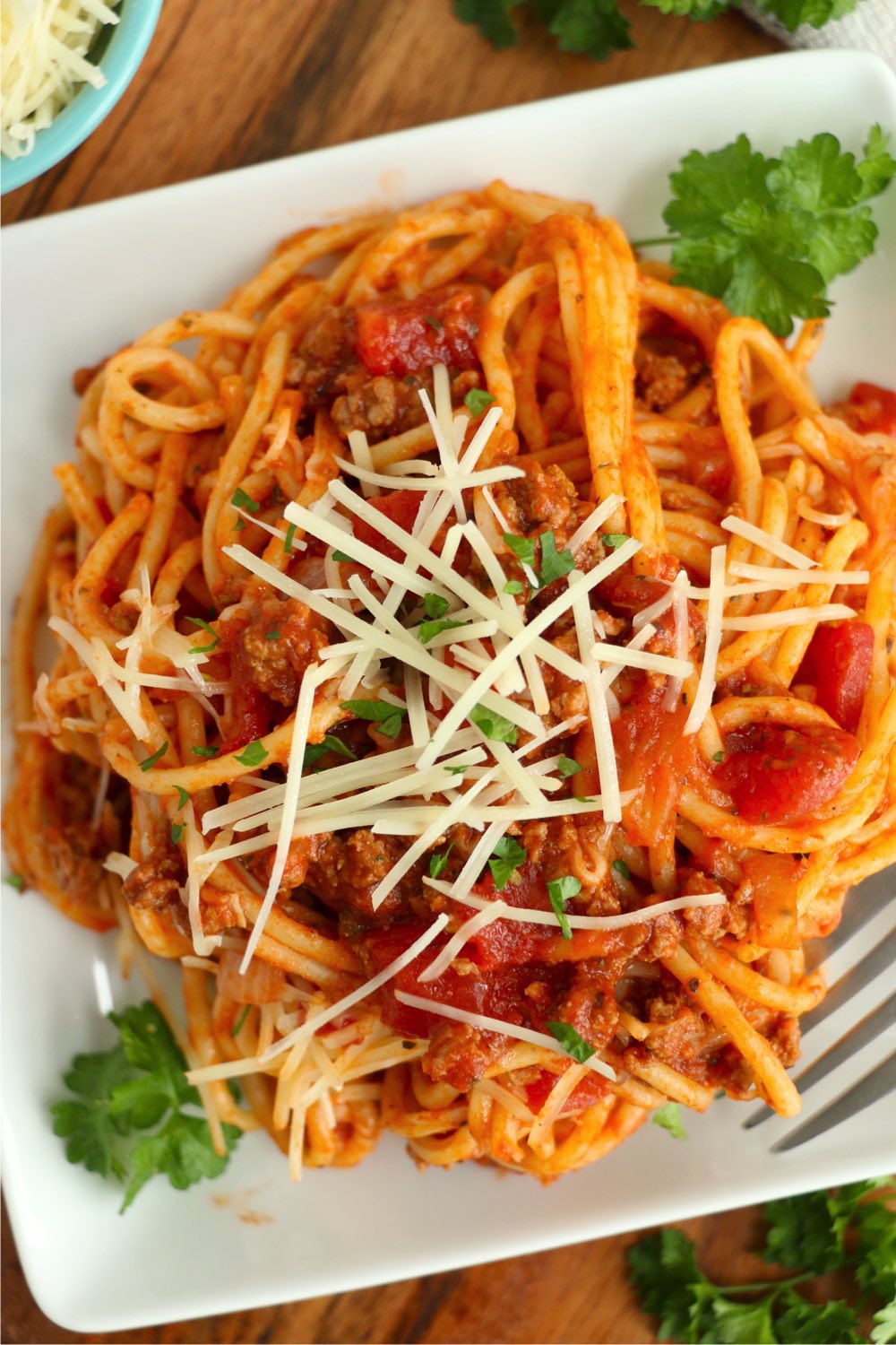 School Cafeteria Spaghetti