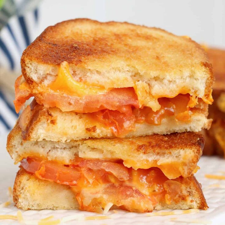 Air Fryer Grilled Cheese and Tomato