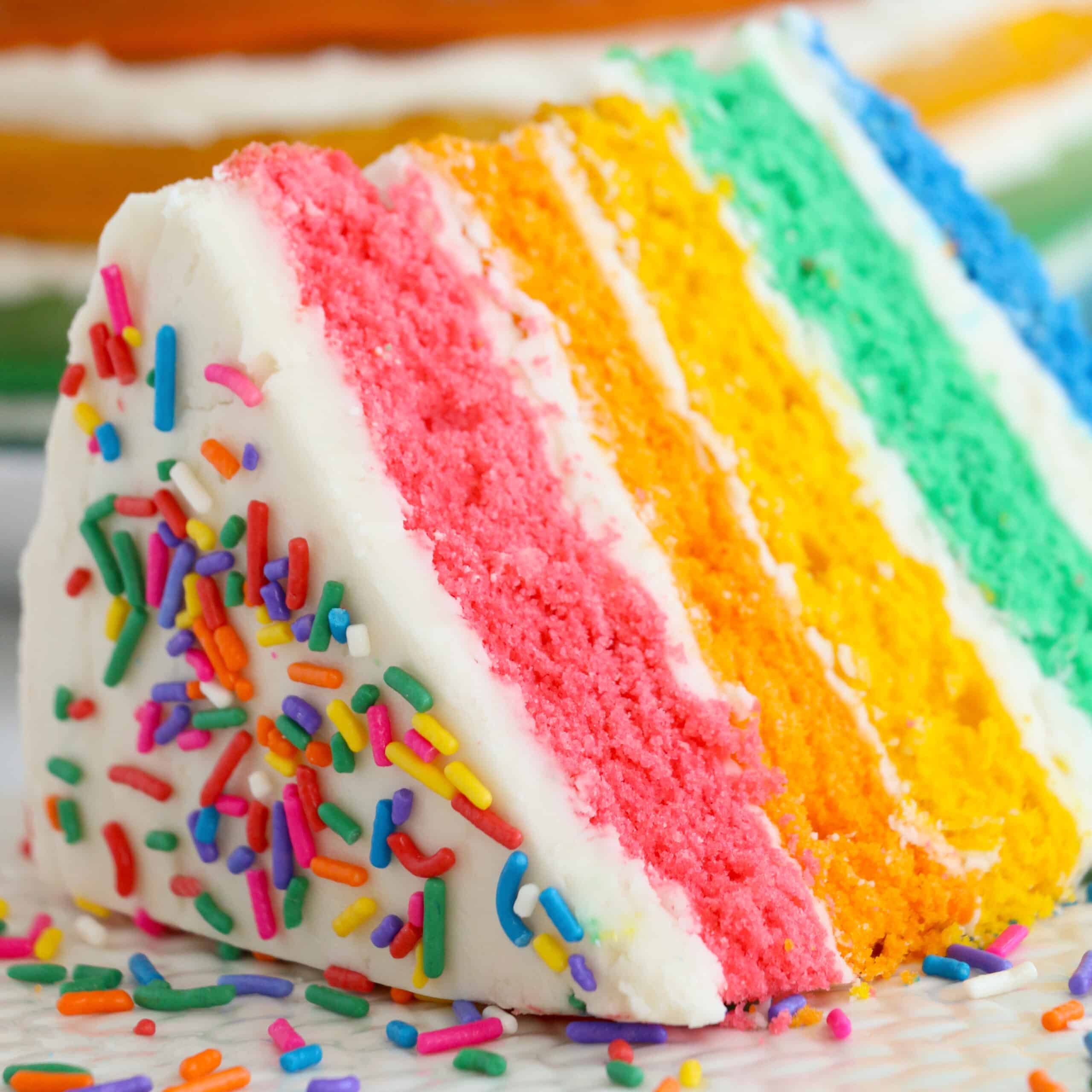 Naked Rainbow Cake