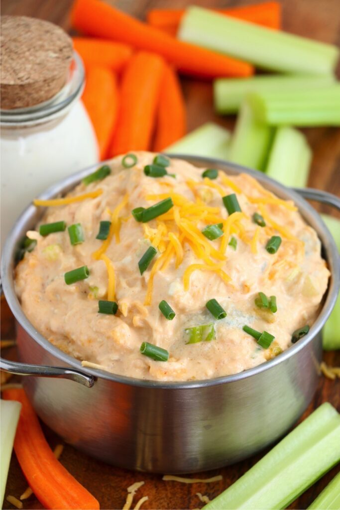 Buffalo Chicken Dip without Cream Cheese - Inspirational Momma