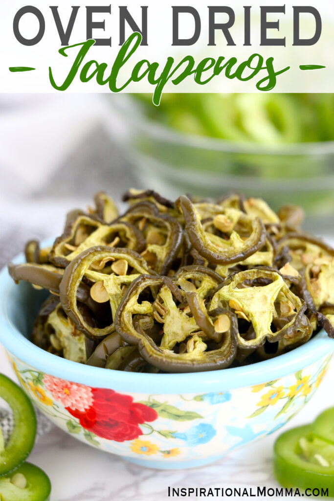 Closeup shot of bowlful of dried jalapenos