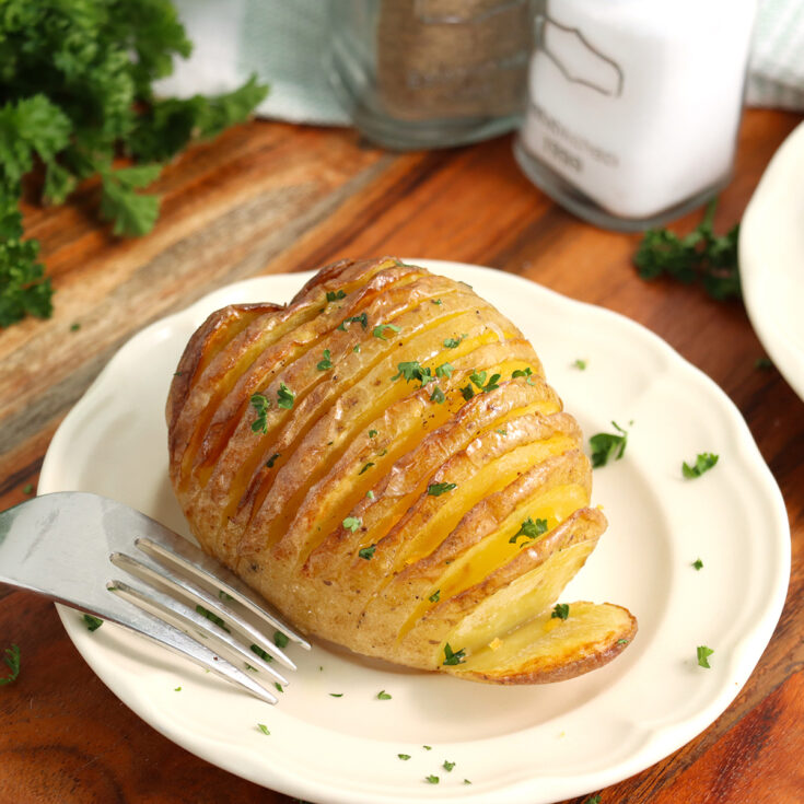 Air Fryer Hasselback Potatoes