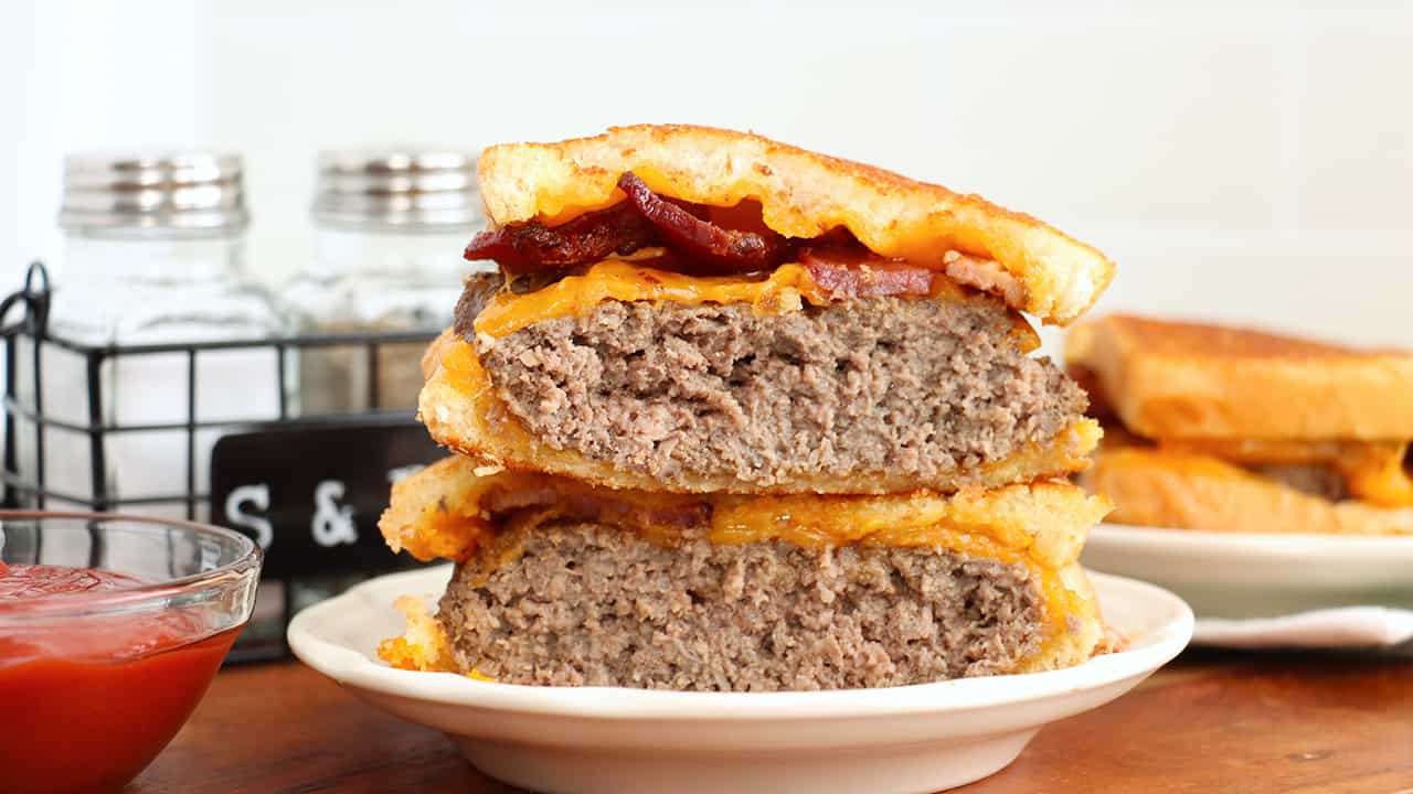 Grilled Cheese Bacon Hamburgers - Inspirational Momma