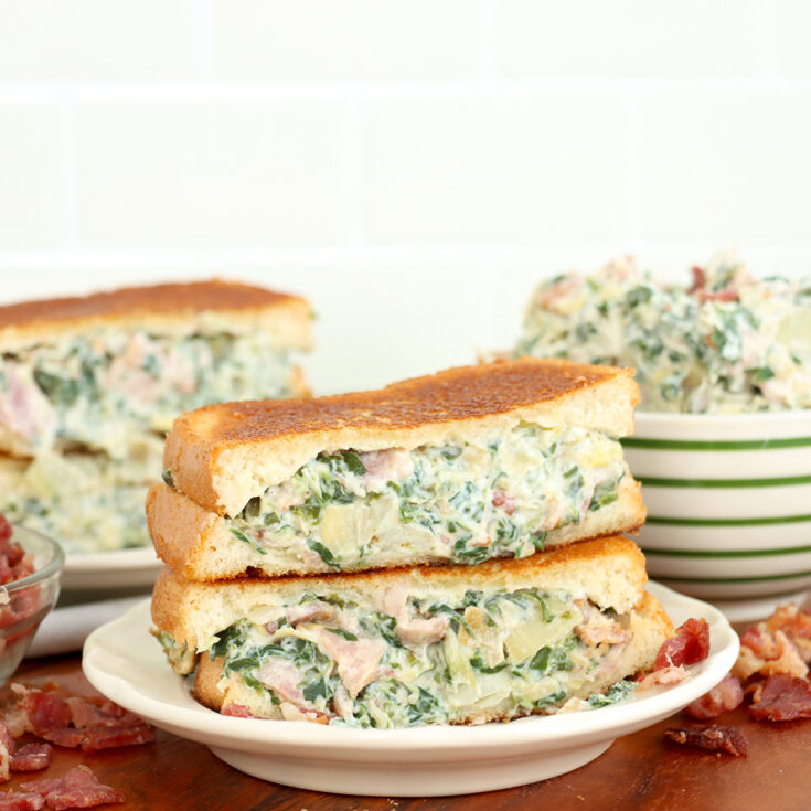 Spinach and Artichoke Grilled Cheese