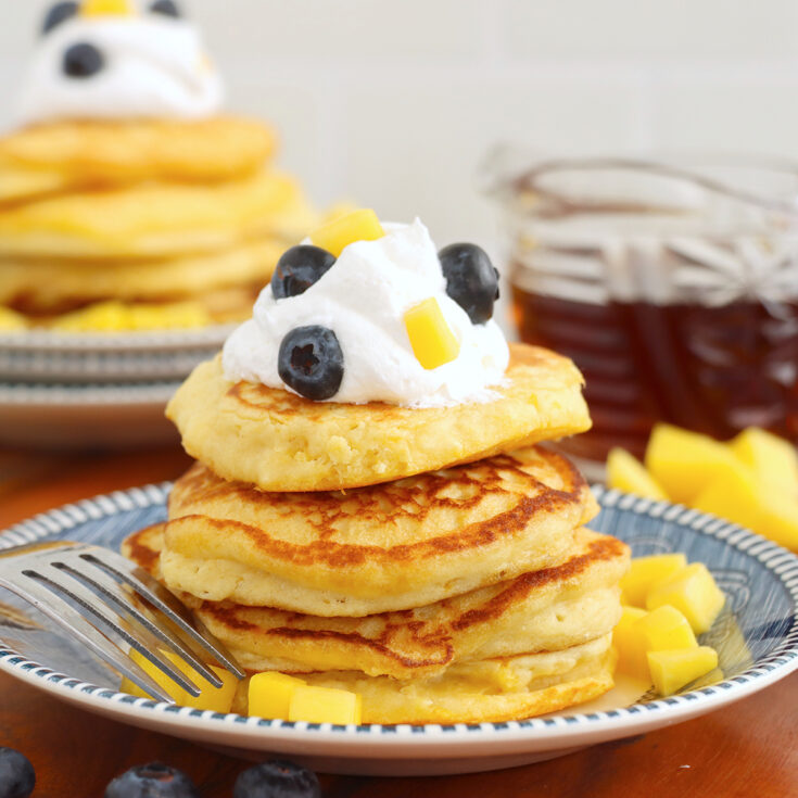 Homemade Mango Pancakes