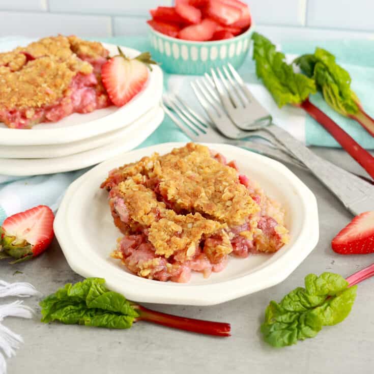 Custard Rhubarb Bars