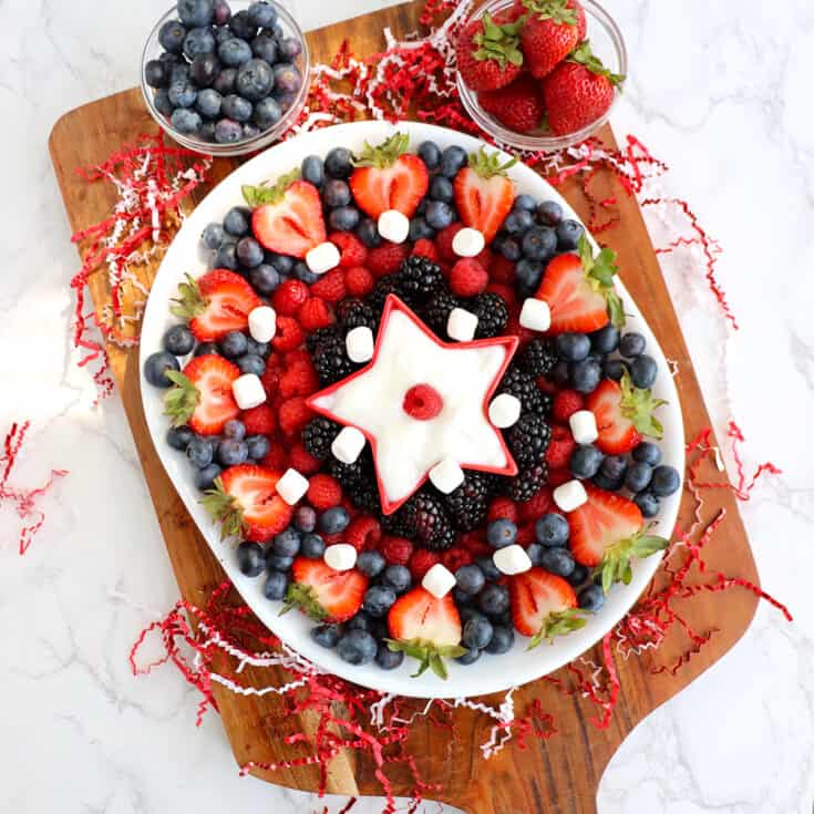 Healthy July 4 Fruit Platter