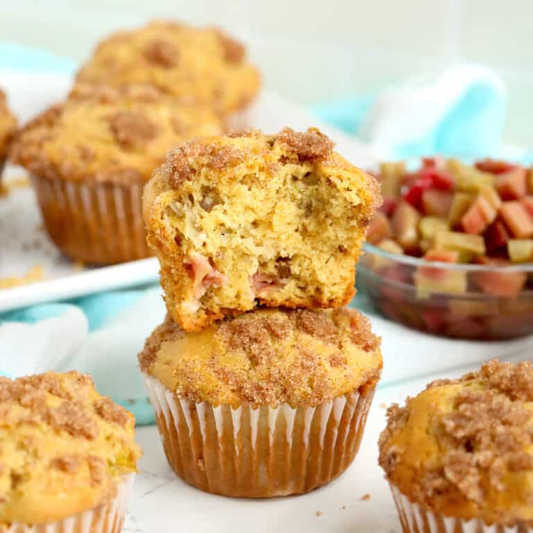 Homemade Rhubarb Muffins