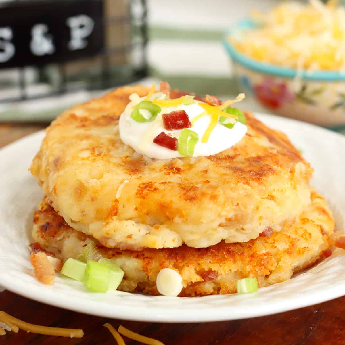 Bacon and Cheese Leftover Mashed Potato Patties Recipe