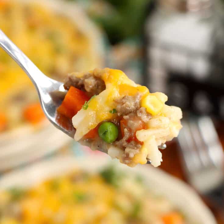 Hash Brown Casserole with Ground Beef